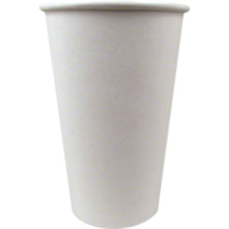 White paper cup on a white background