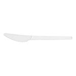 White biodegradable knife on a white background