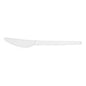 White biodegradable knife on a white background
